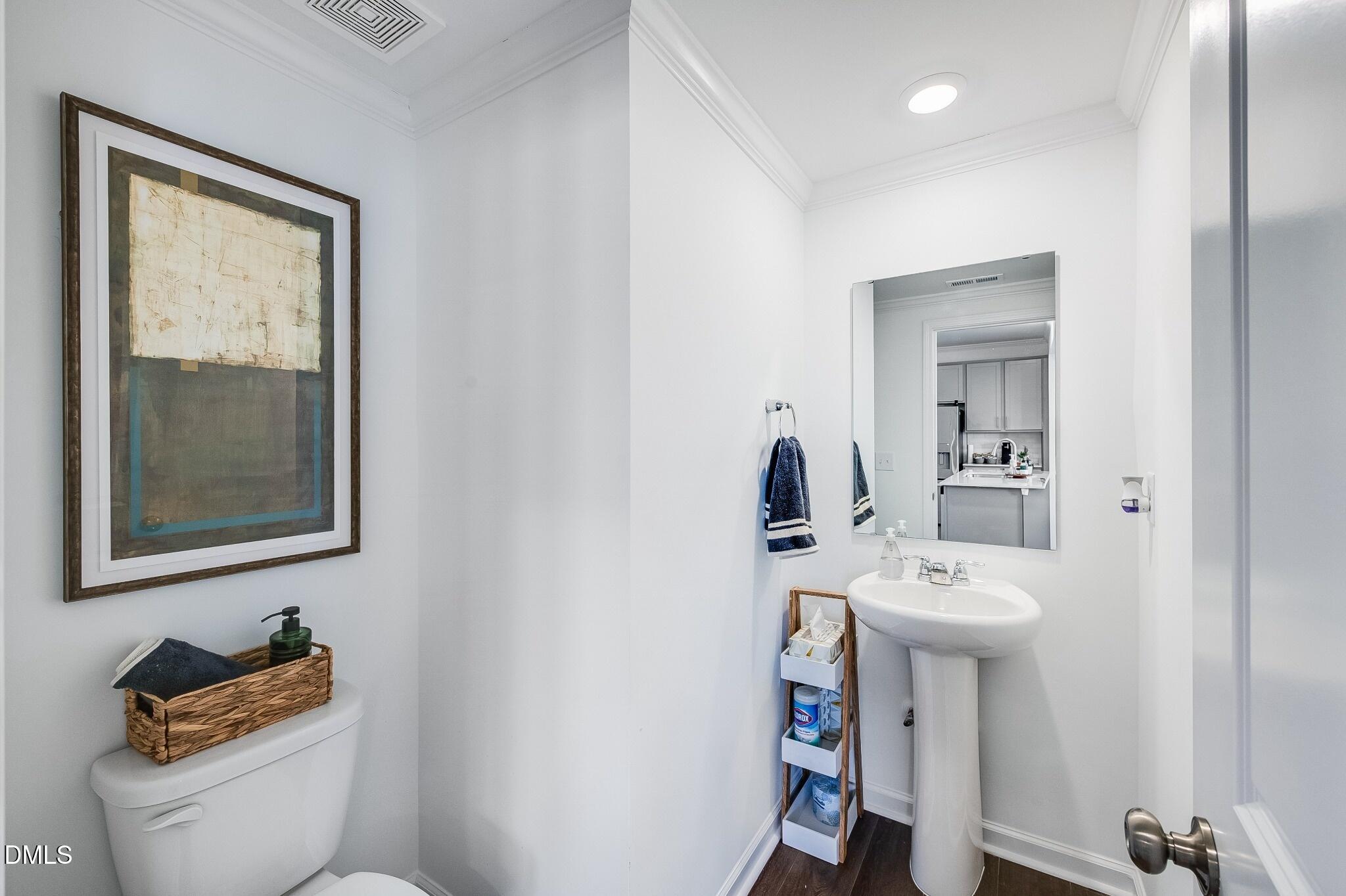 1004 Red Finch Way Angier, NC 27501 - Photo 13 of 42 a bathroom with a toilet a sink and mirror