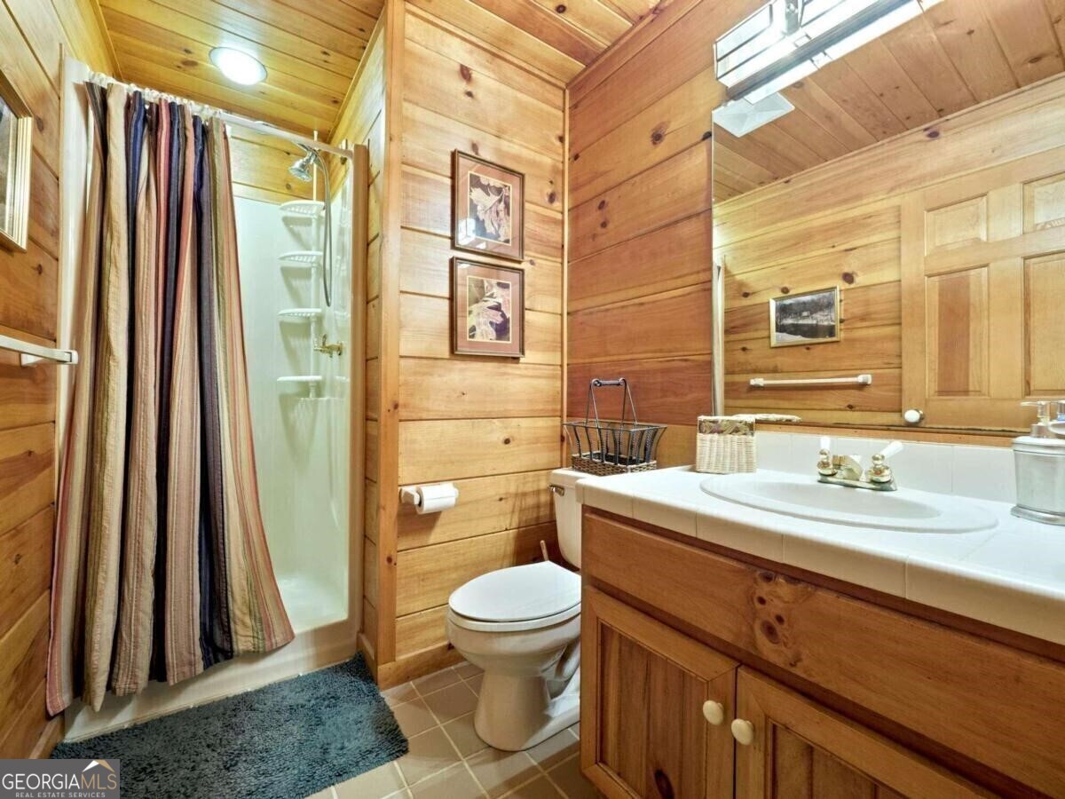1402 Henderson Mountain Road Jasper, GA 30143 - Photo 38 of 76 a bathroom with a sink a toilet and a mirror
