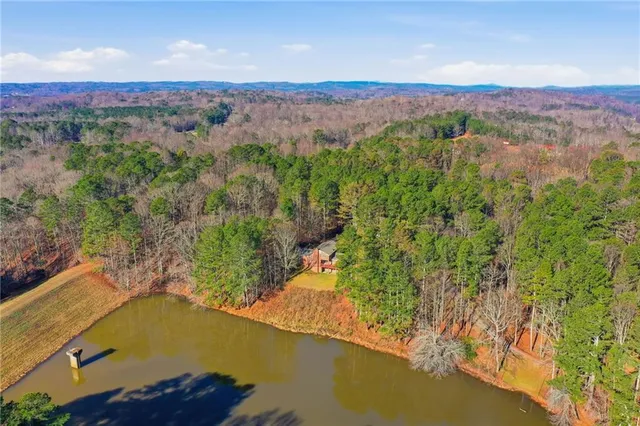 a view of a city with mountains in the background