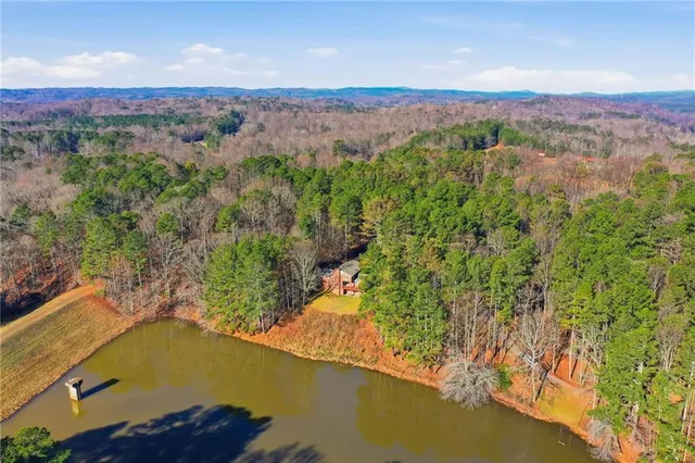 a view of a city with mountains in the background