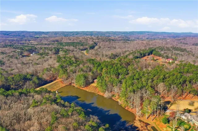 a view of a city with mountains in the background