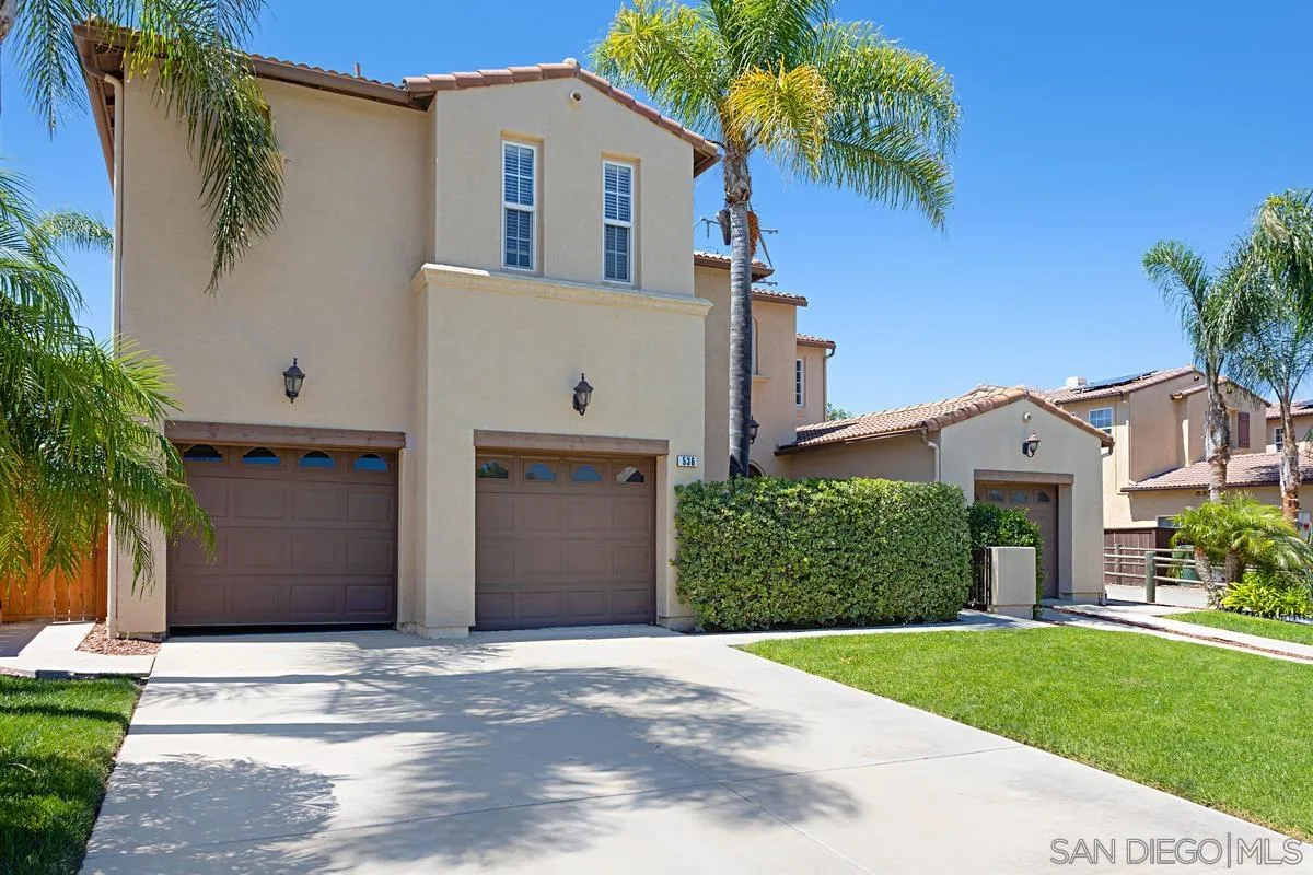 536 Echo Lane San Marcos, CA 92078 - Photo 6 of 24 a front view of a house with a yard and garage