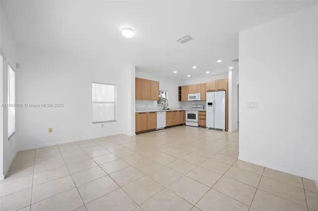 a view of kitchen and window