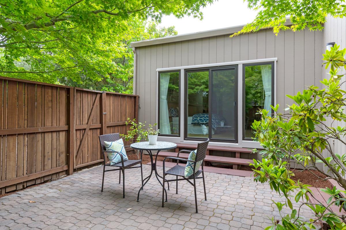 8 Farm Road Los Altos, CA 94024 - Photo 16 of 19 a view of a house with backyard and sitting area