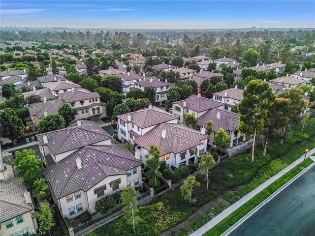 an aerial view of multiple house