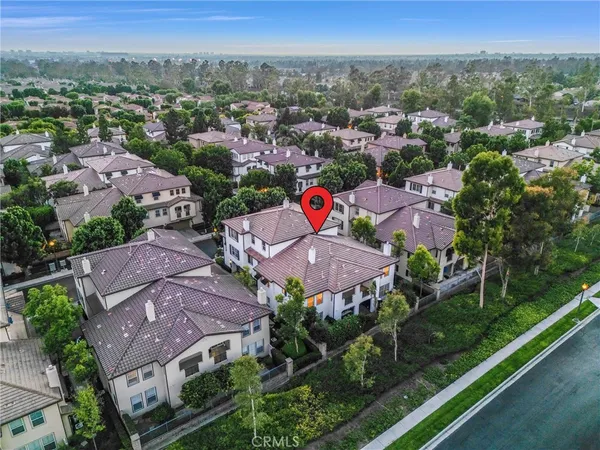 an aerial view of multiple house