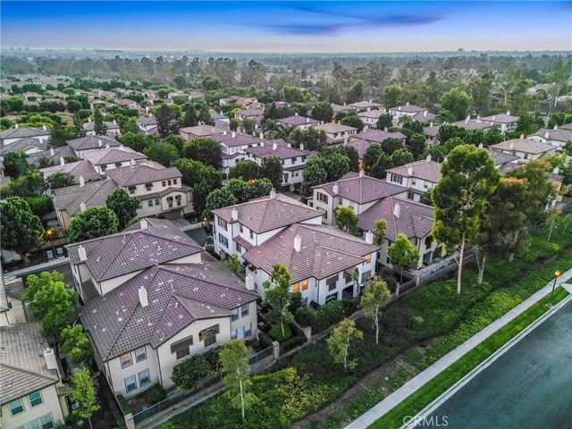 an aerial view of multiple house