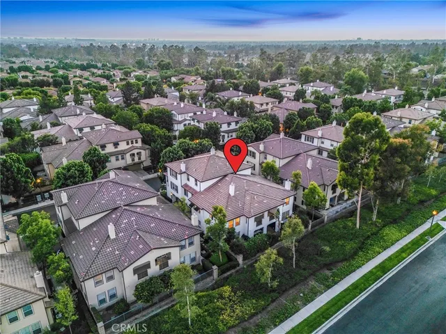 a view of a city with a building in the background