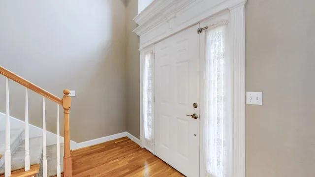 a view of an front door