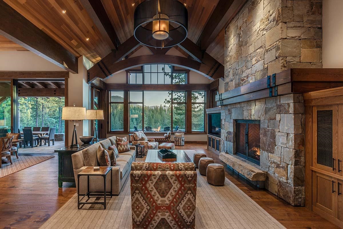 8094 Fallen Leaf Way Truckee, CA 96161 - Photo 9 of 28 a living room with furniture a fireplace and a large window