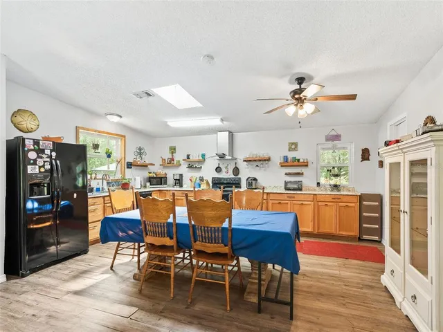a kitchen with granite countertop lots of counter top space