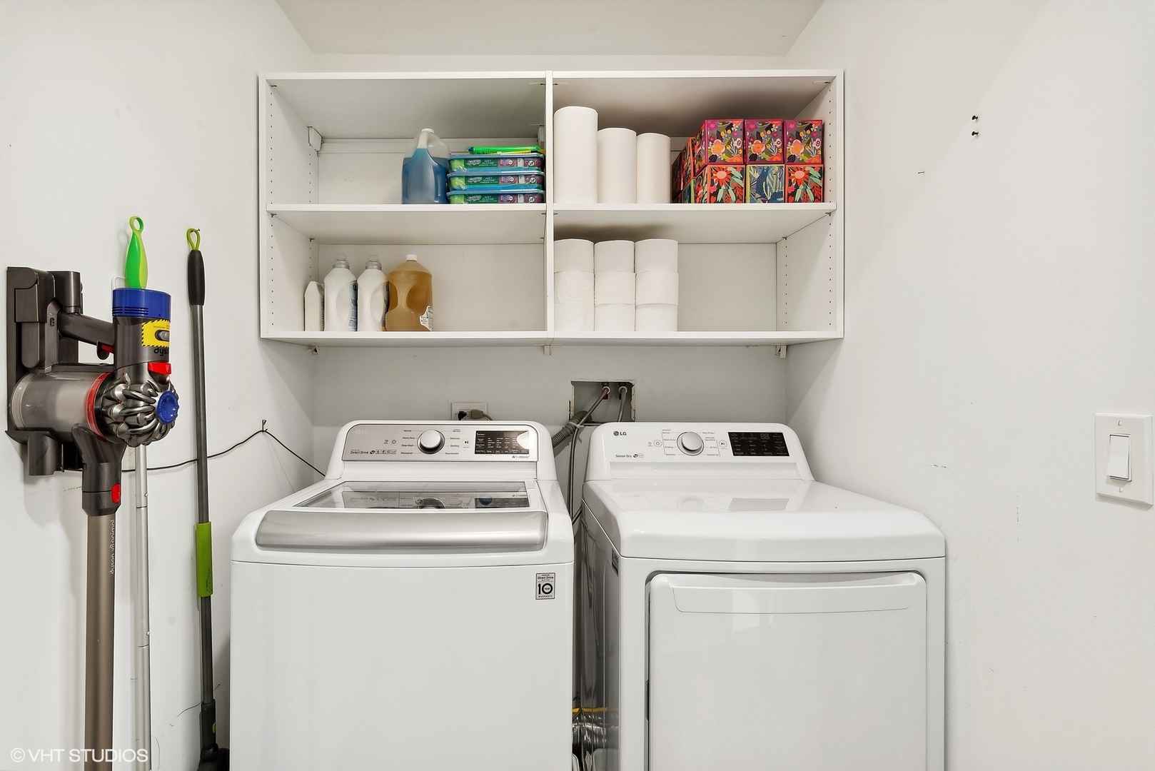 2136 West North Avenue, Unit 2E Chicago, IL 60647 - Photo 14 of 22 a view of storage and utility room with washer and dryer