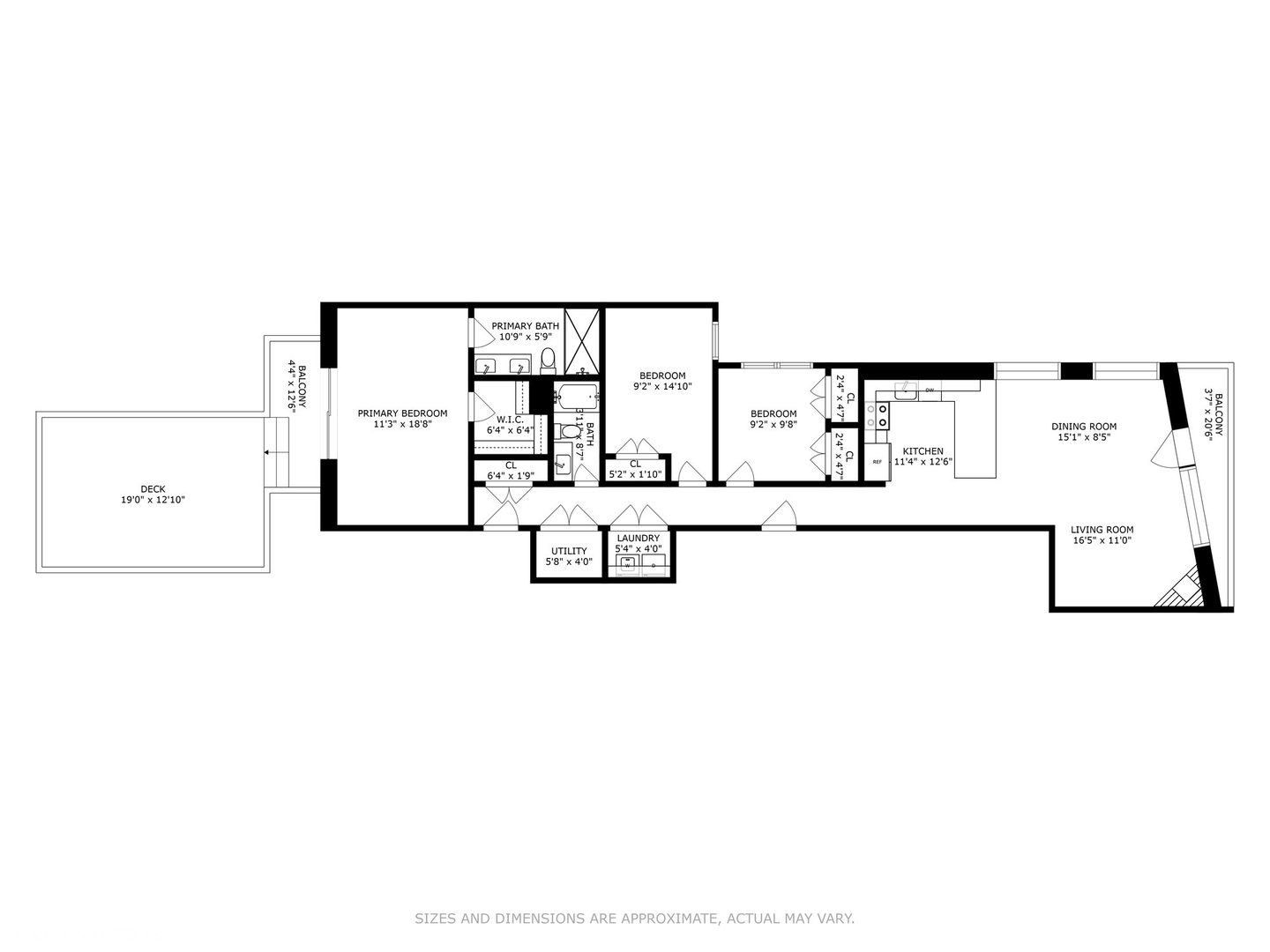 2136 West North Avenue, Unit 2E Chicago, IL 60647 - Photo 22 of 22 a picture of a floor plan