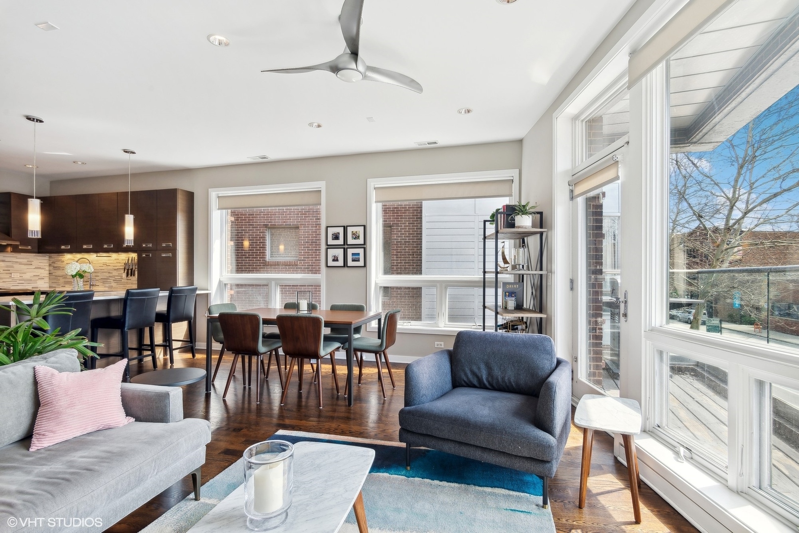 2136 West North Avenue, Unit 2E Chicago, IL 60647 - Photo 7 of 22 a living room with furniture and a large window