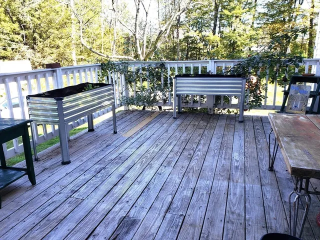 a view of deck with seating space
