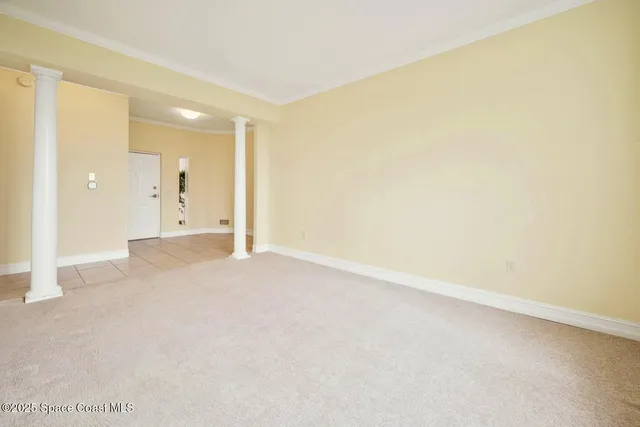 an empty room with a natural light