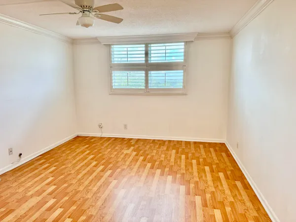 an empty room with a window