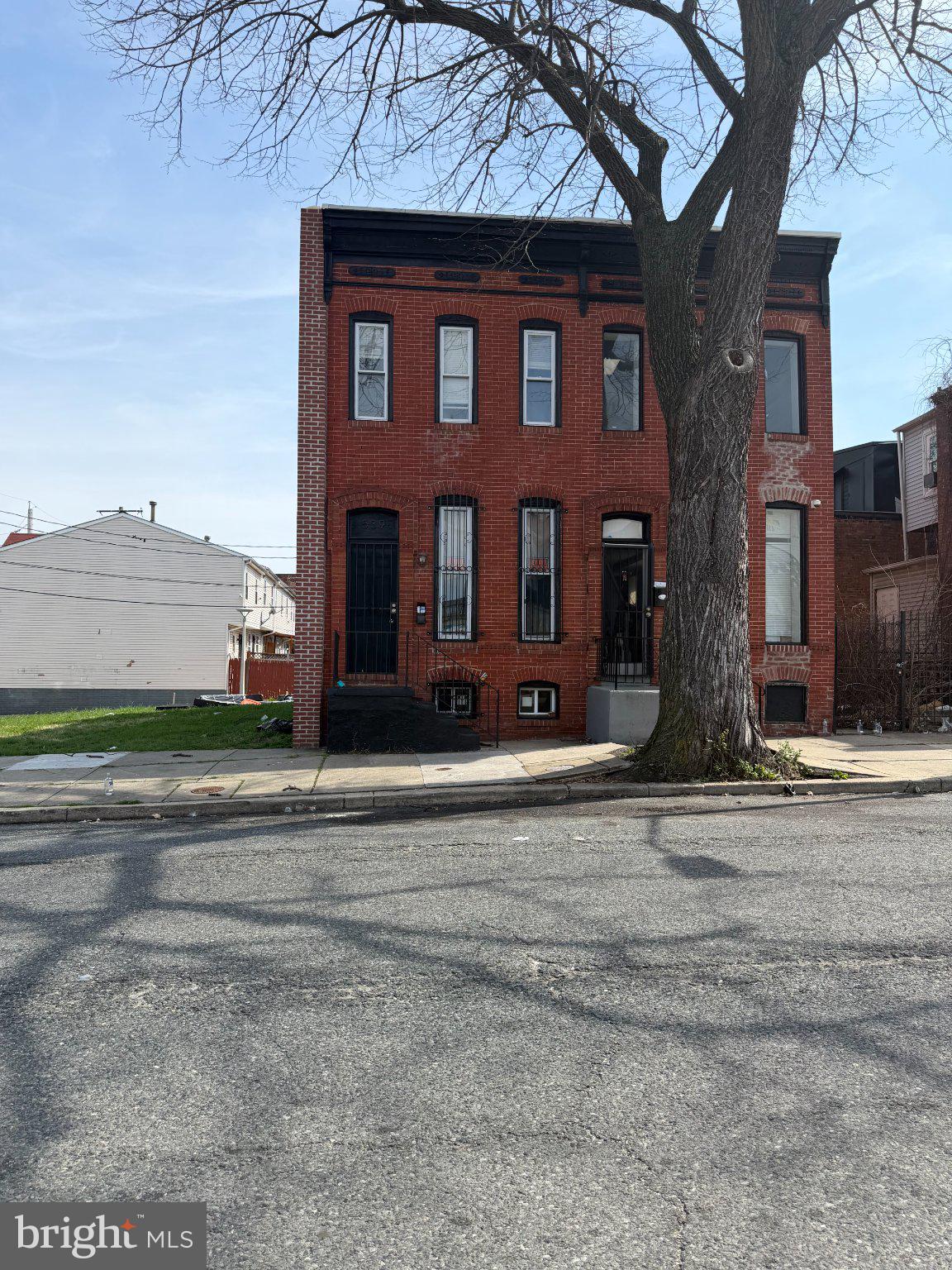 Charming brick facade with urban flair.