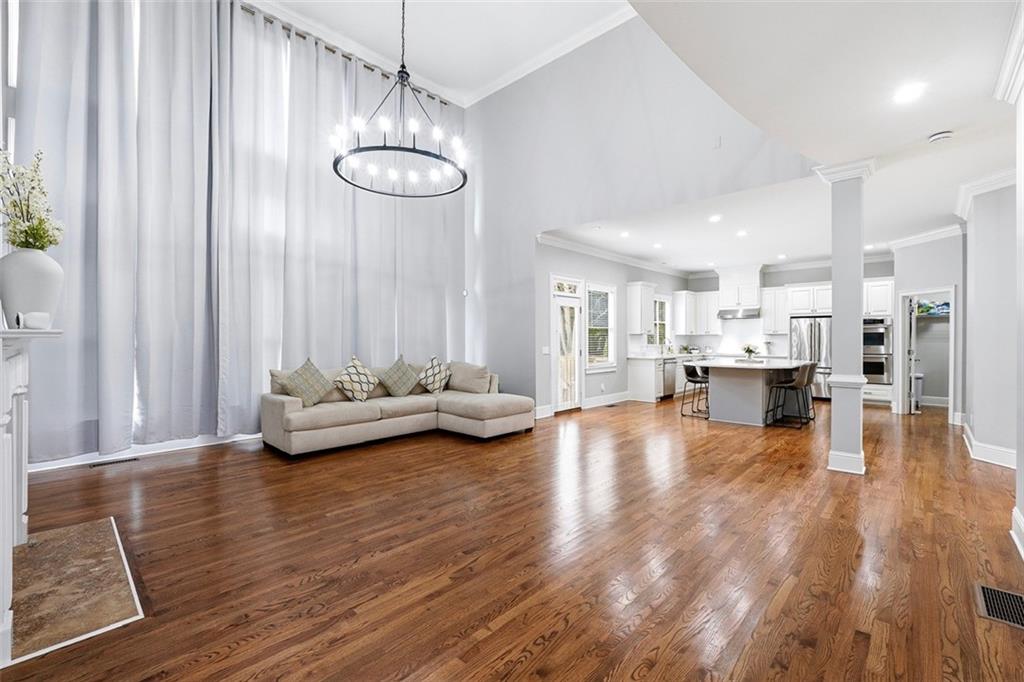 2555 Weddington Ridge Northeast Marietta, GA 30068 - Photo 12 of 65 a view of a living room and kitchen floor