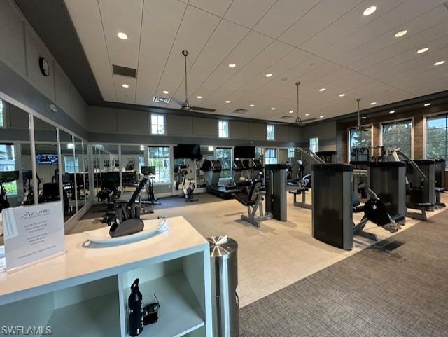 8980 Mustique Lane Naples, FL 34114 - Photo 43 of 50 Exercise room with recessed lighting