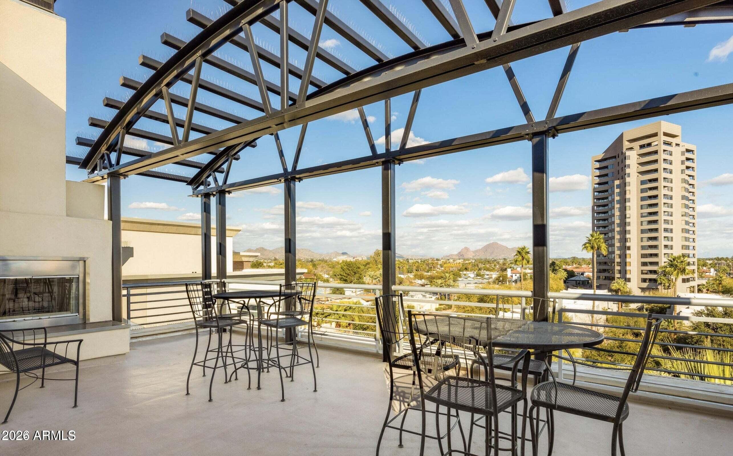 914 East Osborn Road, Unit 403 Phoenix, AZ 85014 - Photo 47 of 49 a view of a city from a dining room with furniture window and outside view