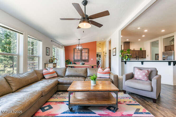 1015 Mountain Quail Road Calpine, CA 96124 - Photo 13 of 34 a living room with furniture and a large window