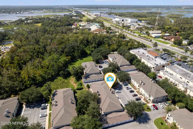 an aerial view of a city