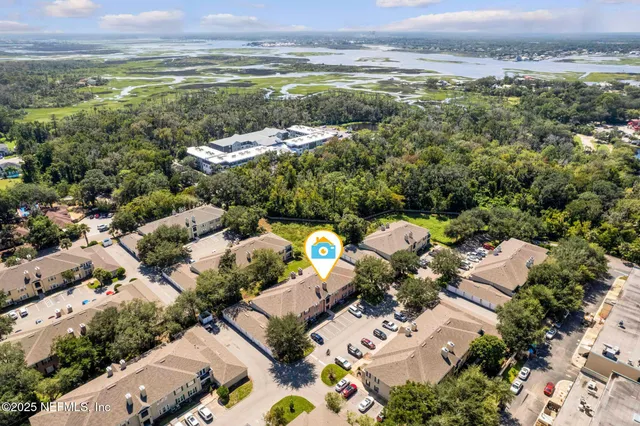 an aerial view of a city