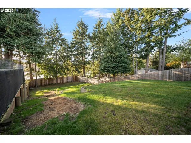 a view of yard with trees