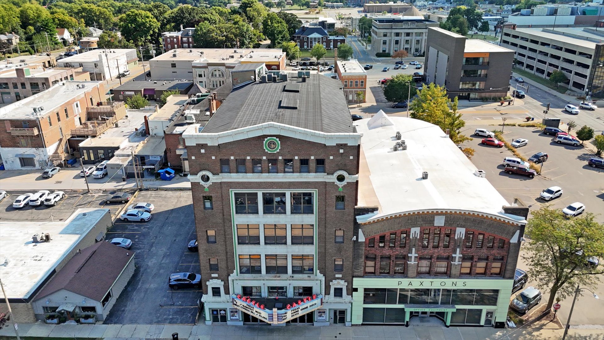 209 East Washington Street, Unit 5 Bloomington, IL 61701 - Photo 59 of 78 an aerial view of a building with parking space