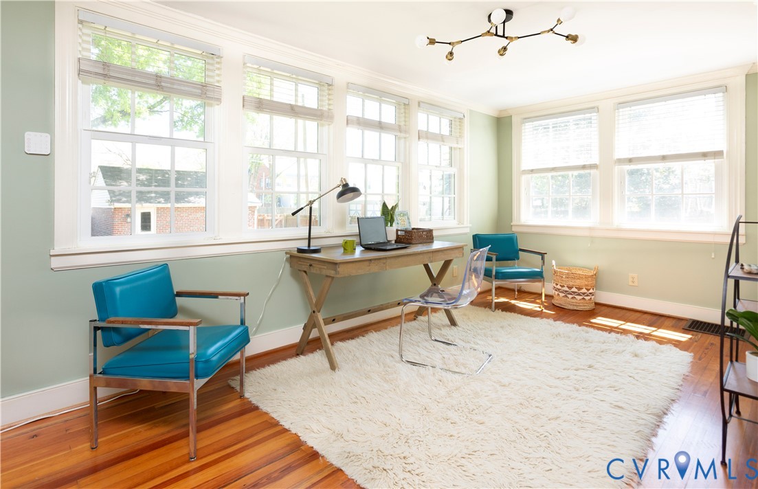 4801 Brook Road Richmond, VA 23227 - Photo 7 of 28 a workspace with wooden floor and a window