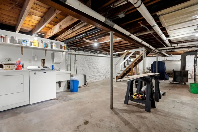 a view of storage and utility room