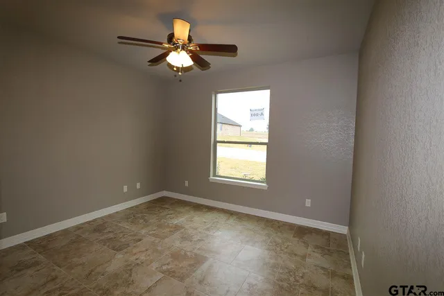 an empty room with a window