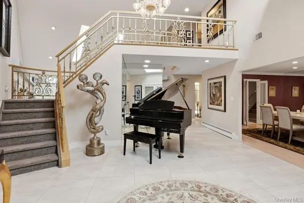 a view of entryway livingroom and hall