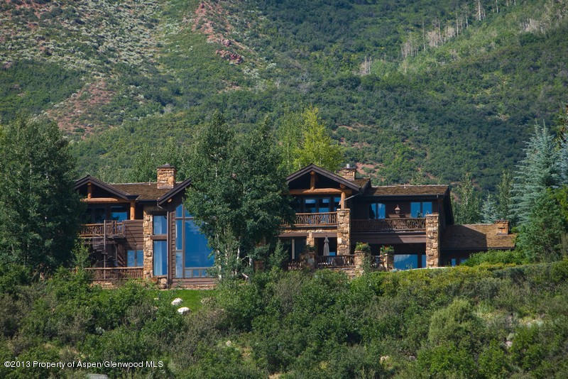 10 Ridge Place Aspen, CO 81612 - Photo 3 of 37 aerial view of a house with a big yard plants and large trees