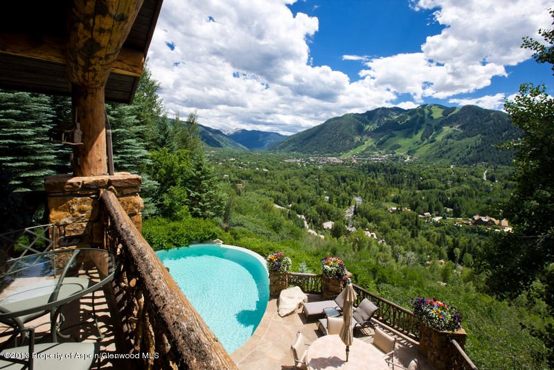 10 Ridge Place Aspen, CO 81612 - Photo 33 of 37 a view of a swimming pool with a patio and a yard