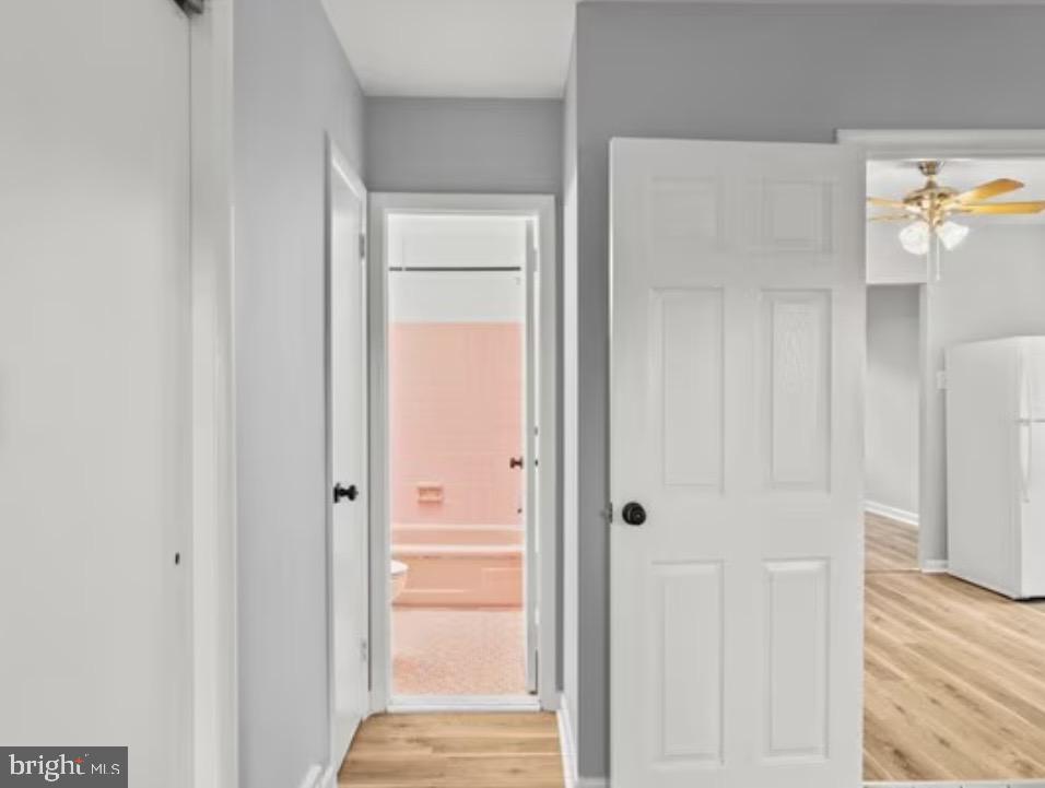6017 North 11th Street Philadelphia, PA 19141 - Photo 13 of 13 a view of a hallway with wooden floor