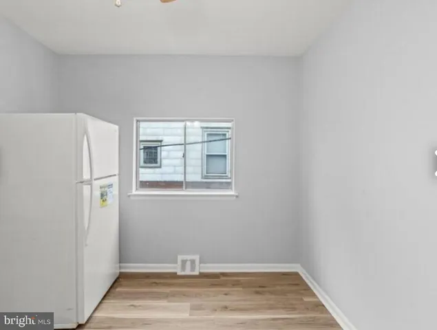 a view of small space with empty racks