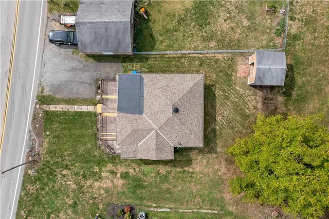 an aerial view of multiple house