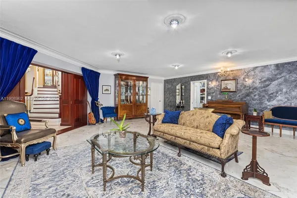a view of a balcony with chairs