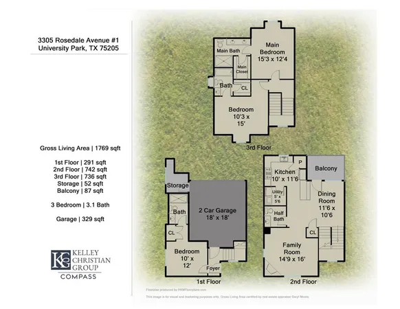 $6,100 | 3305 Rosedale Avenue, Unit 1, University Park, TX 75205