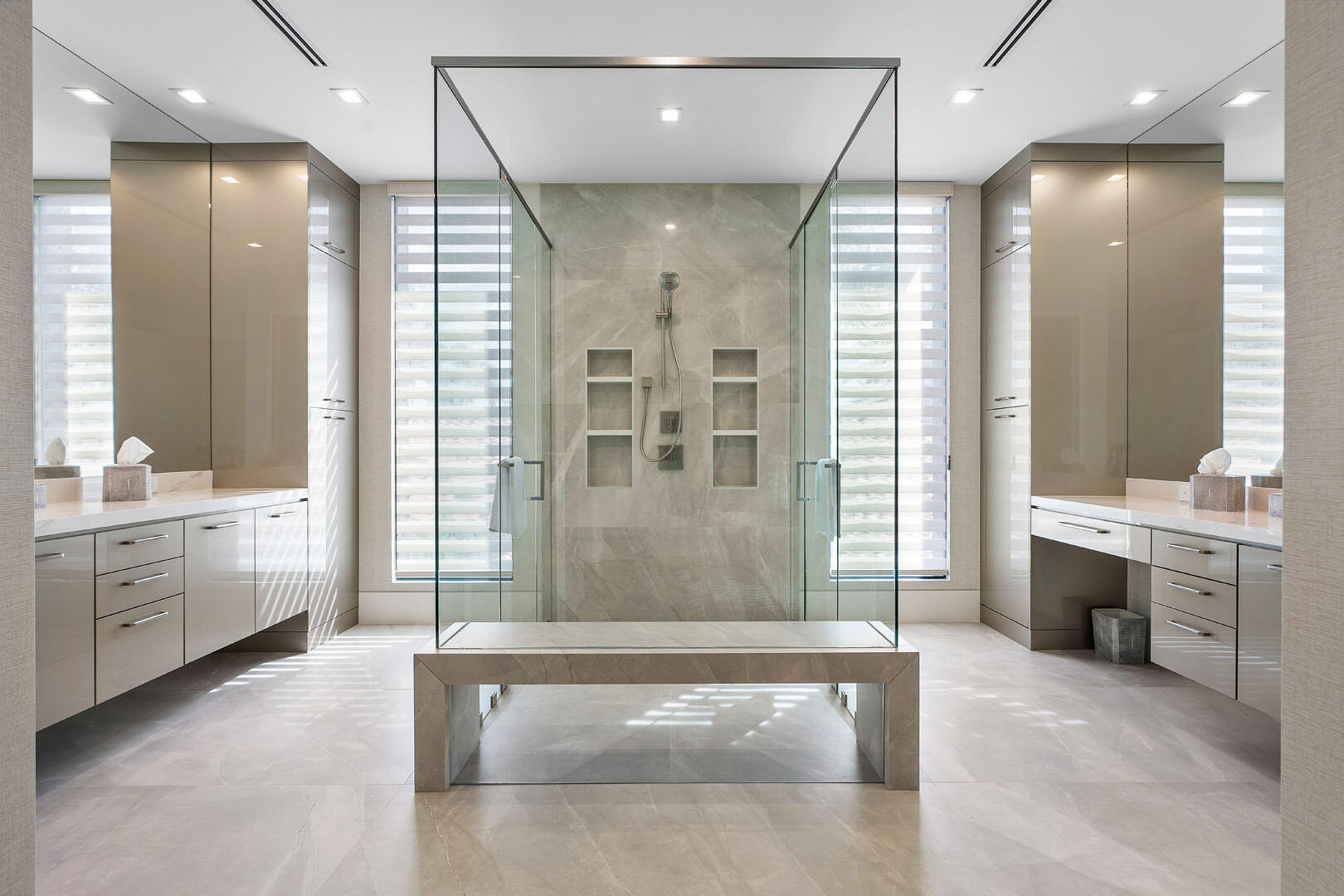 175 Alexander Palm Road Boca Raton, FL 33432 - Photo 51 of 71 a bathroom with a tub a sink shower and mirror