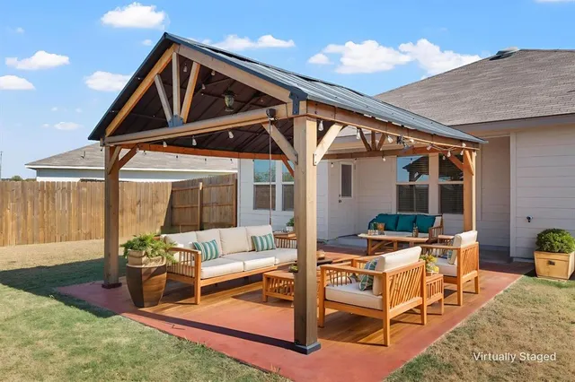 a house view with a garden space