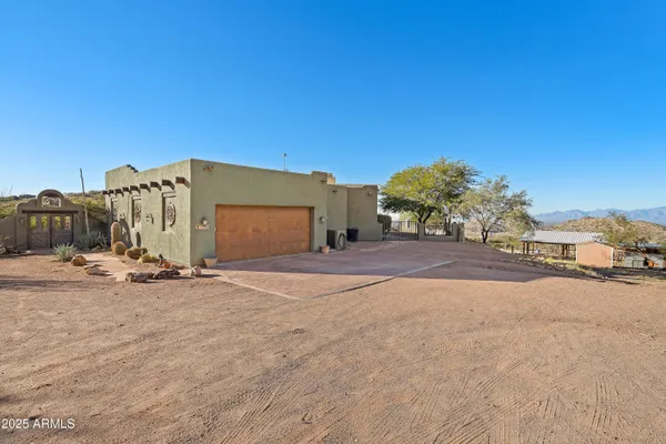 a view of a house with a patio