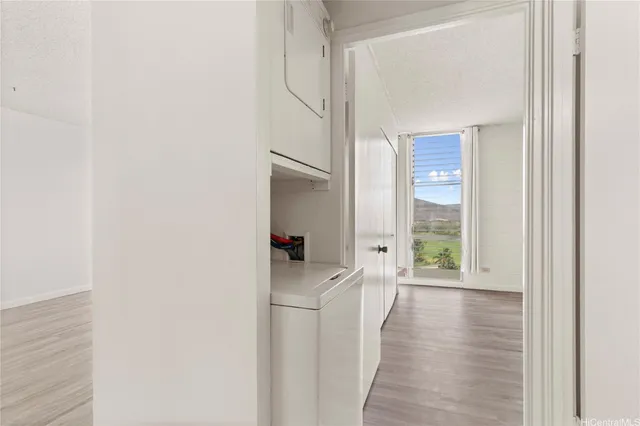 a view of a lake with a mountain in the background