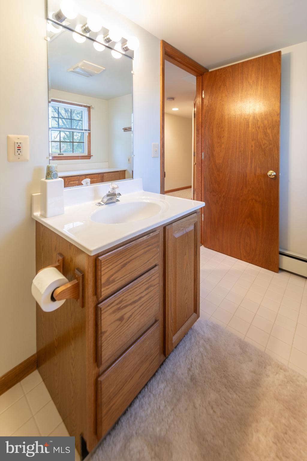 23045 Watson Road Leesburg, VA 20175 - Photo 35 of 69 a bathroom with a sink a mirror and a shower