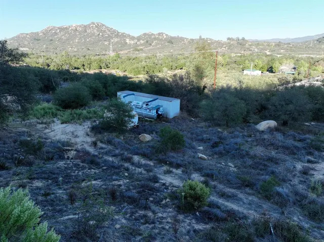 a view of a dry yard