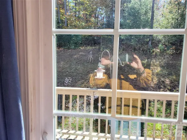 a view of a building from a window
