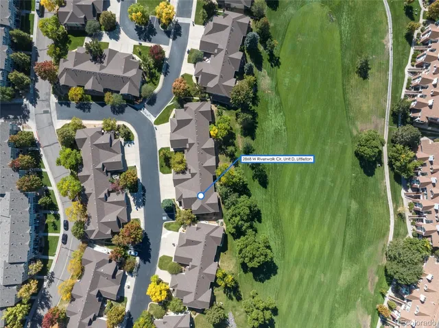 an aerial view of multiple house