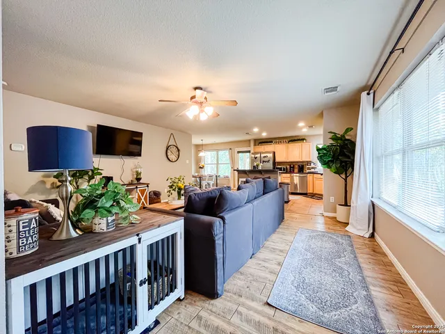 a view of a house with small yard